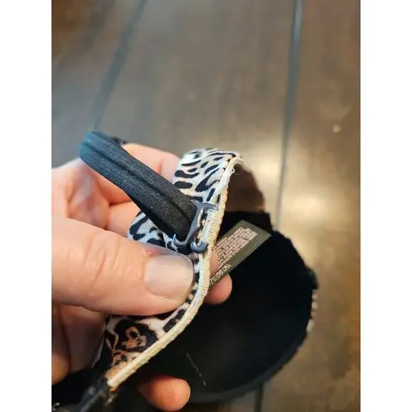 Victoria's Secret Very Sexy Strapless Cheetah Print Bra 36c Brown Black White - Picture 6 of 10